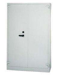 Caja fuerte de dos puertas cerrada